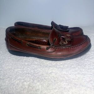 CLAYBROOKE Men's Size 10M Brown Leather Tassels Loafers